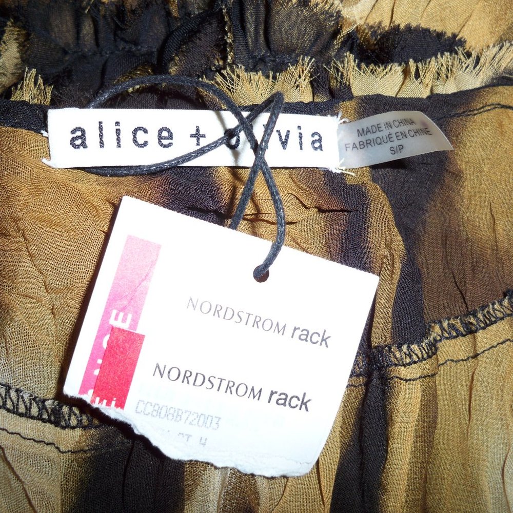 NWT Alice + Olivia S  Crinkled Sheer Tiger Jacket - Picture 6 of 6